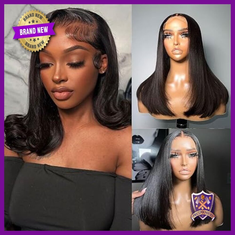 13x6 Full Lace Frontal Human Hair Wig 250% Density Pre-Plucked Natural Hairline